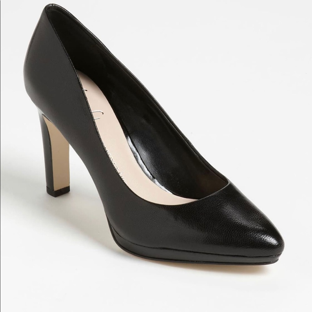 Franco Sarto Black Leather Landry Pump
